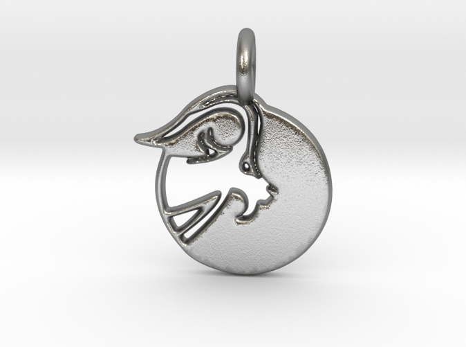 Astrology Zodiac Capricorn Sign in Silver is sparkling