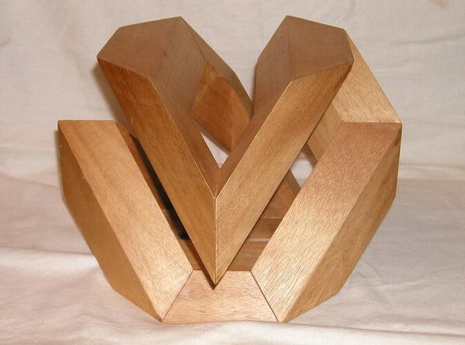 Hamilton Cycle on Cuboctahedron (wood)
