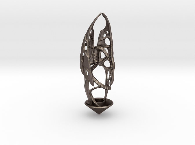 candle holder LUX DRACONIS 002 - 3D printed in steel