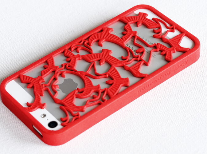 Birds Silhouette iPhone5/5s Case in coral red