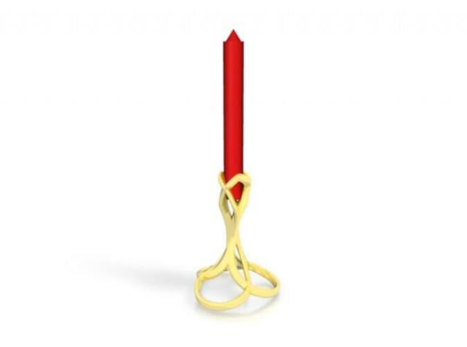 Render with a 10 cm (4") tall candle.