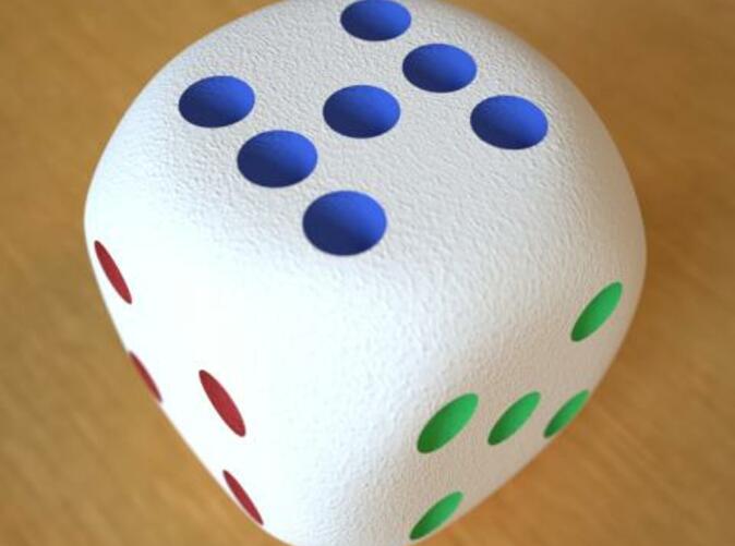 Lucky 7 dice Full Color Sandstone