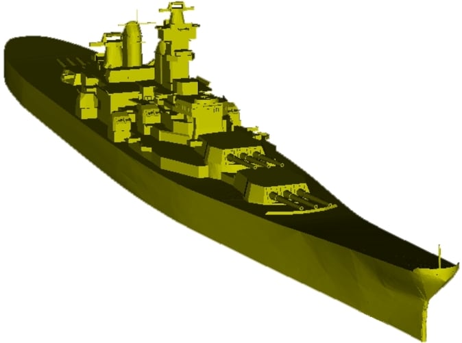 USS IOWA 1944 1/1000 Scale Ship Model No18 