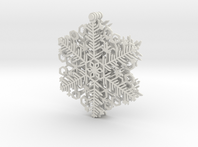 Six snowflakes ship together attached on a post that you remove
