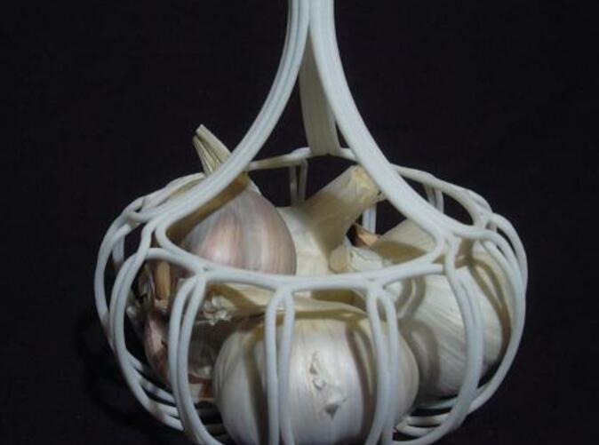 Photo with garlic bulbs