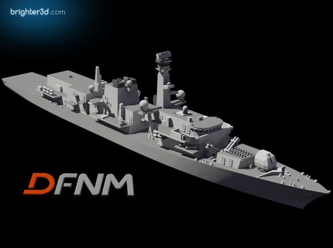 3D Printed 1/700 Indian Navy Kolkata class destroyer 
