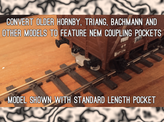 OO Railway 5 PAIRS SQUARE CHUNK MAGNETIC COUPLERS COUPLINGS for Nem pockets, 