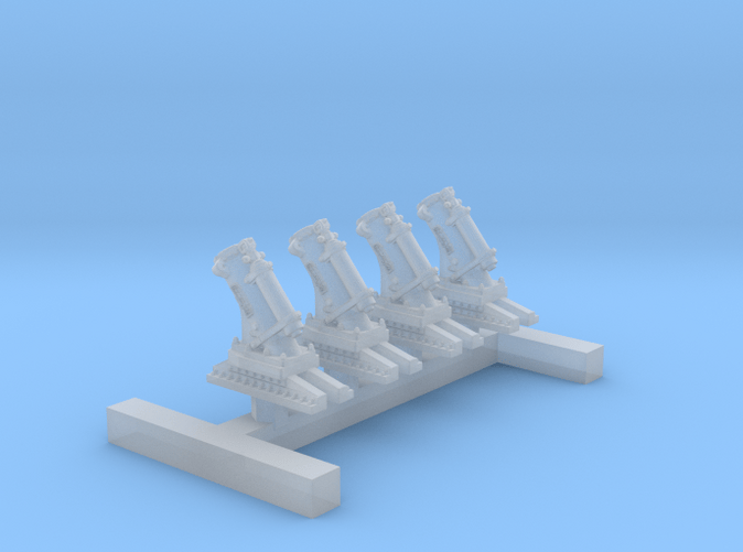 1/350 MKII Depth Charge Throwers (No Charges) x4