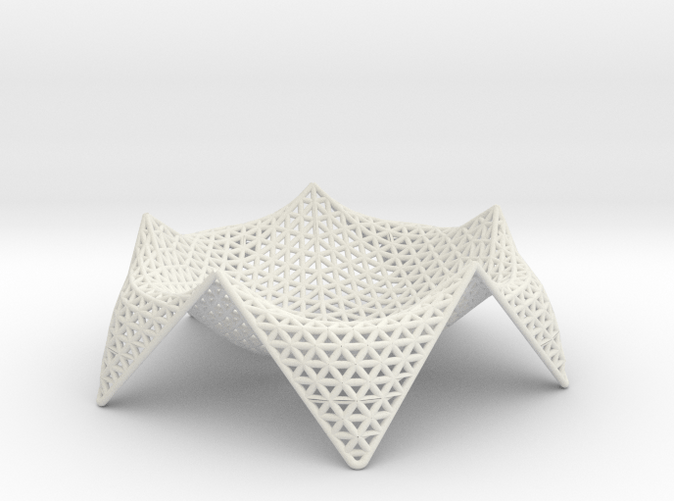 A bowl inspired by forms in nature and created by a generative algorithm