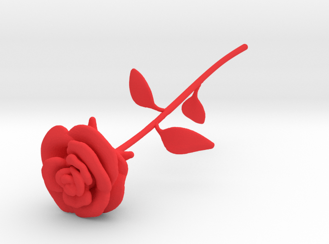 Rose Red Shapeways render