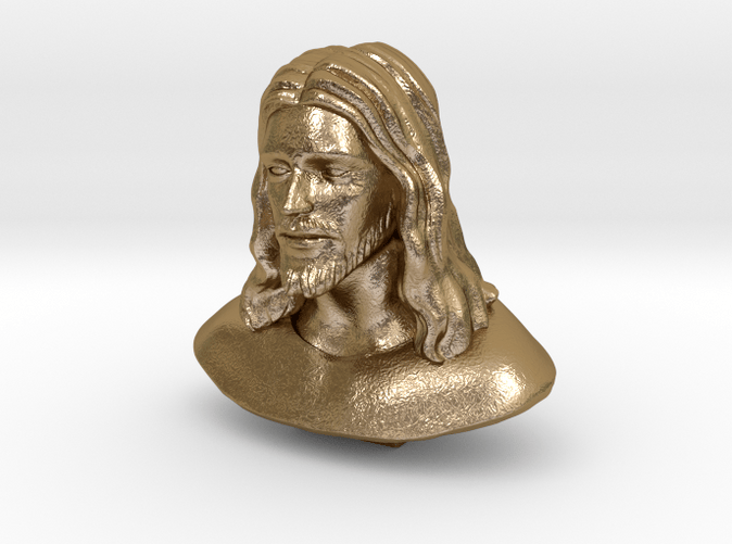 Jesus Christ - Polished Gold Steel