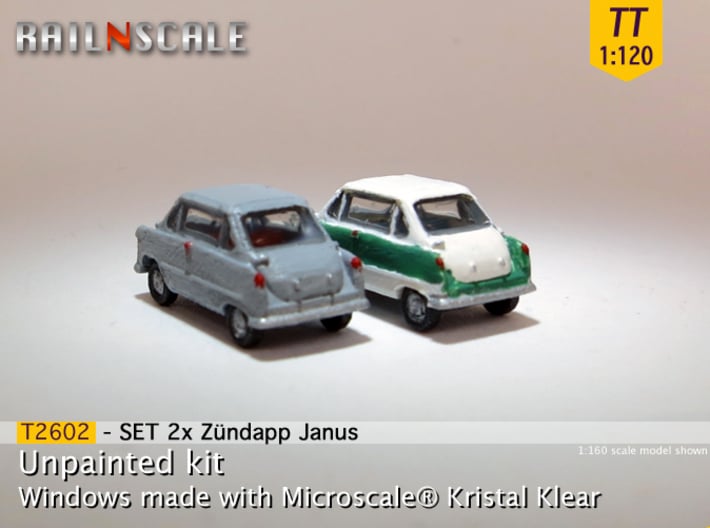 SET 2x Zündapp Janus (TT 1:120) 3d printed 