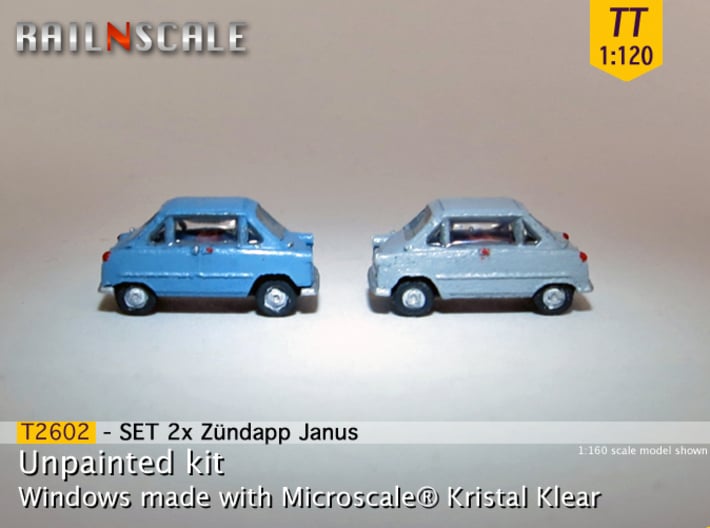 SET 2x Zündapp Janus (TT 1:120) 3d printed