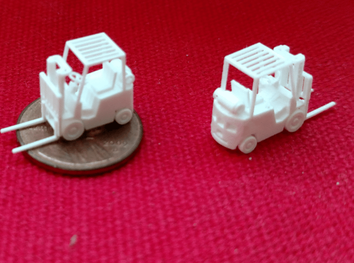 Yale Forklift (N - 1:160) 5X 3d printed Size comparison of real product