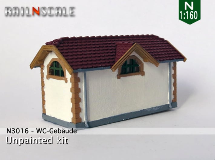 WC-Gebäude 'Winterthur-Töss' (N 1:160) 3d printed 