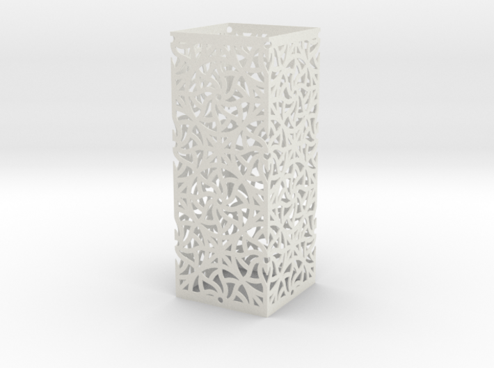 Lamp Square Column - Curved Star Pattern V2 3d printed