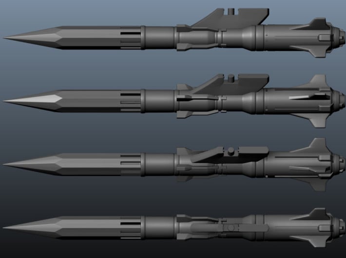 'Anti-Vajra' Missile x4 - YAMATO 3d printed
