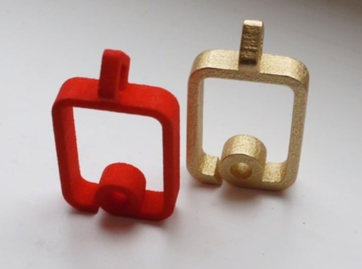 myPad Pendant 3d printed Coral Red Strong & Flexible