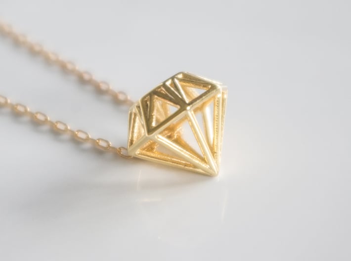 Diamond pendant | necklace | bracelet 3d printed