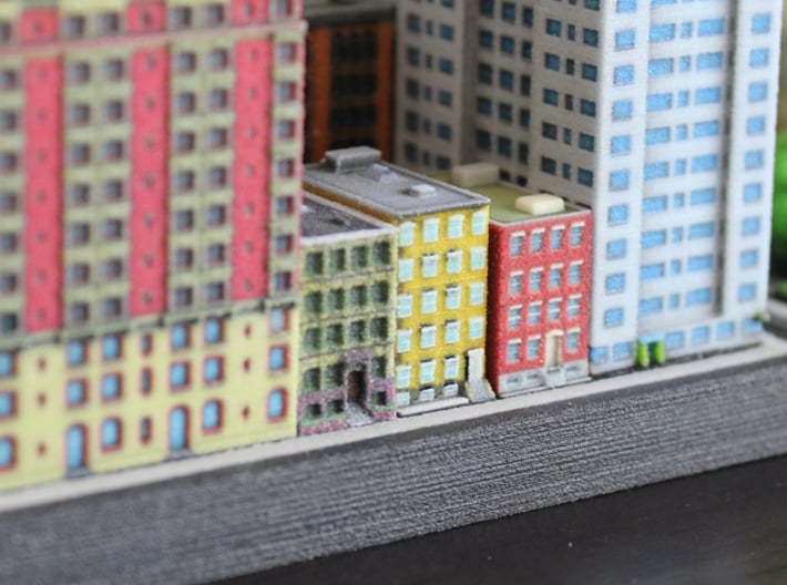 New York Set 1 Houses of 1 x 2 set of 3 3d printed 
