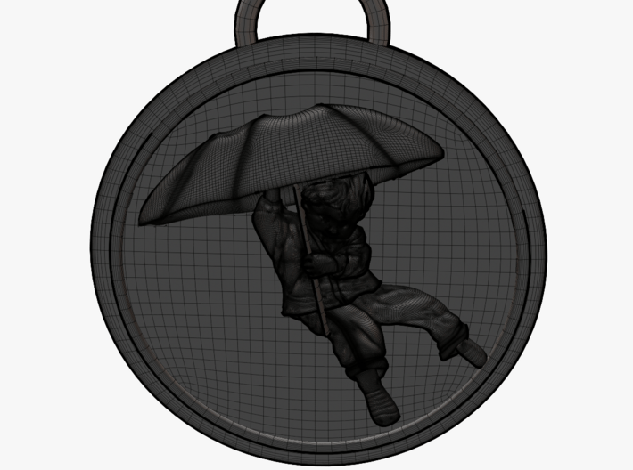 Umbrella Boy Keychain 3d printed 