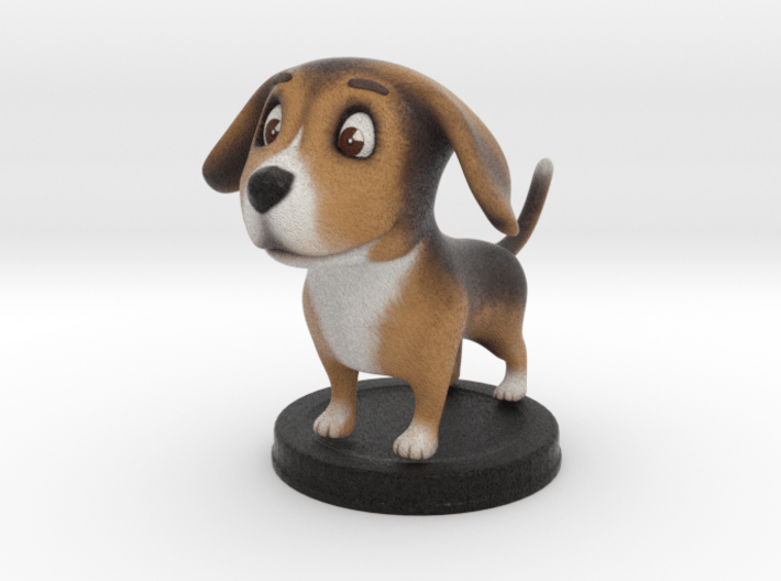 Puppies Out Beagle 3d printed Puppies Out - Beagle - Full Color Sandstone