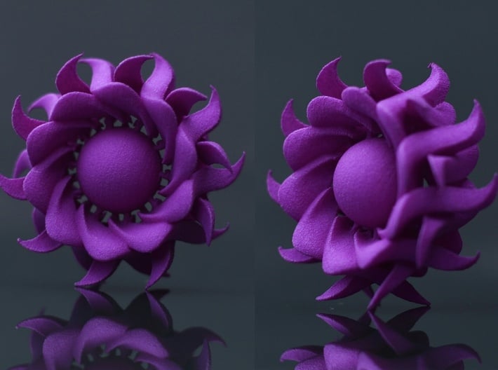 Dark Sun Pendant / Suwaves Pendant / Handmade Pend 3d printed 