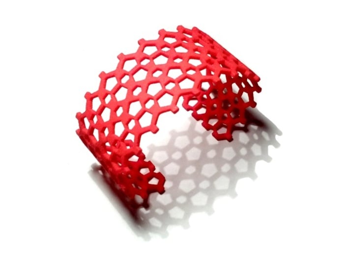 Mosaic Bracelet 3d printed Coral Red S&F