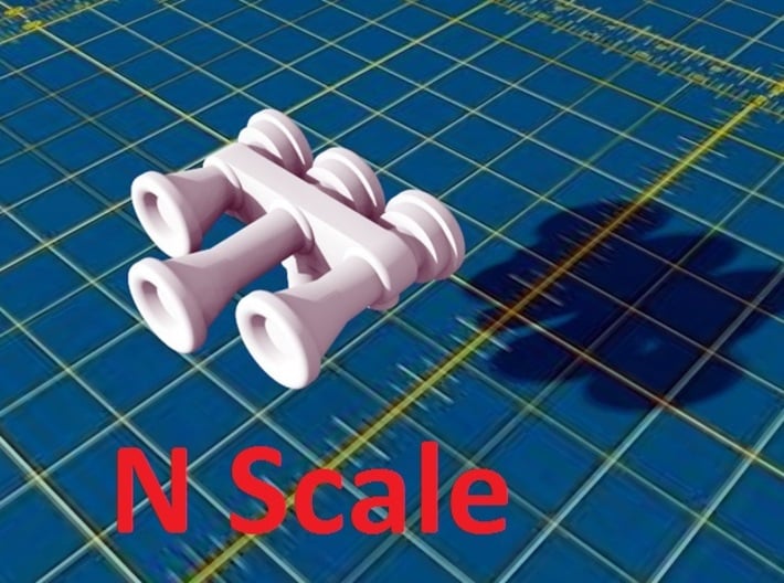 Locomotive 3 Chime Horns Type 3-1 & 3-2 N Scale 3d printed Type 3-1