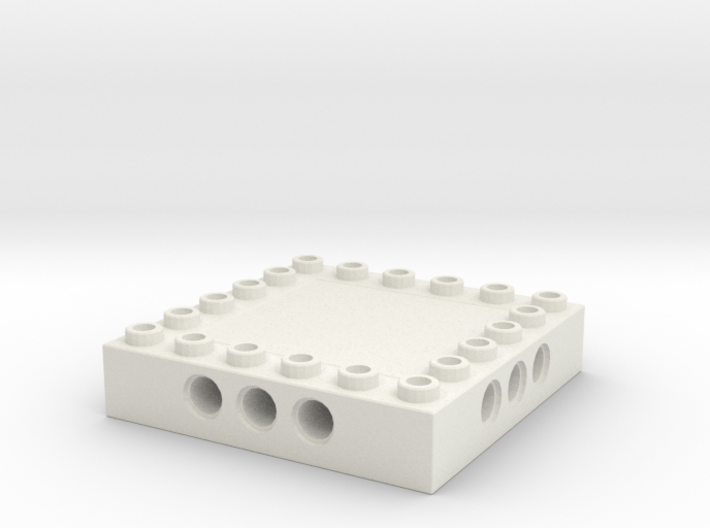 CustomMaker BrickFrame 6x6x3 With Axle Mounts 3d printed