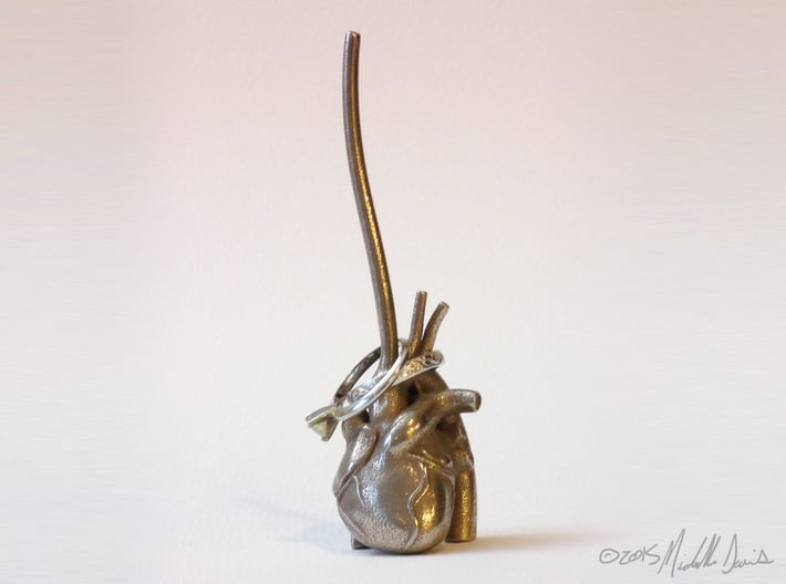 Anatomical Heart Ring Holder 3d printed Rings not included.
