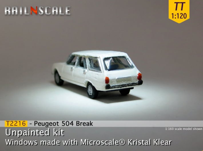 Peugeot 504 Break (TT 1:120) 3d printed 