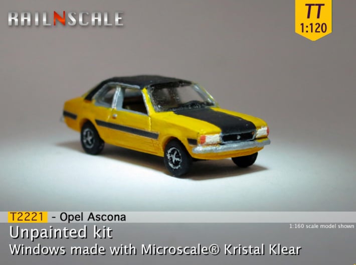 Opel Ascona B (TT 1:120) 3d printed 