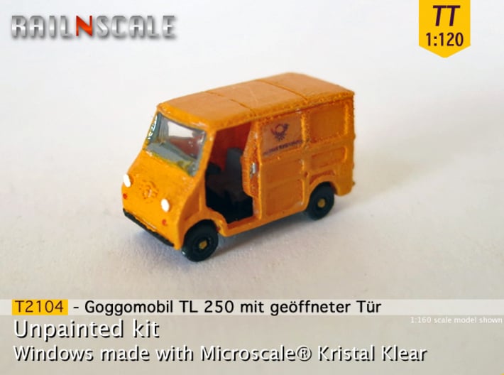 Goggomobil TL w/ opened door (TT 1:120) 3d printed 