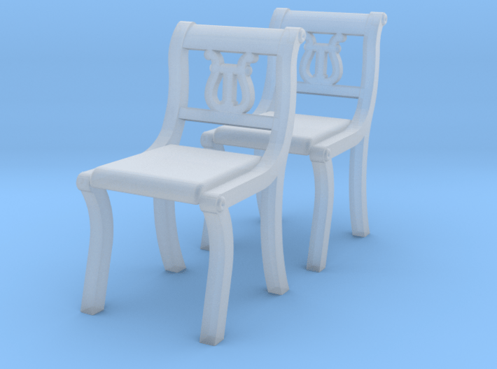 1:48 Lyre Chairs, Set of 2 3d printed 