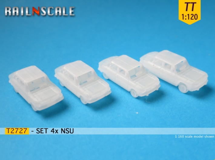 SET 4x NSU (TT 1:120) 3d printed 