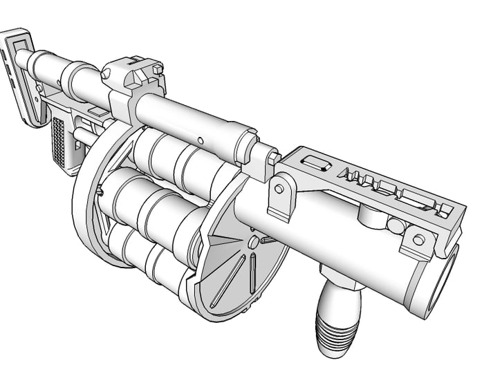 1:6 RG6 Russian Grenade Launcher Acrylic Plastic  3d printed 