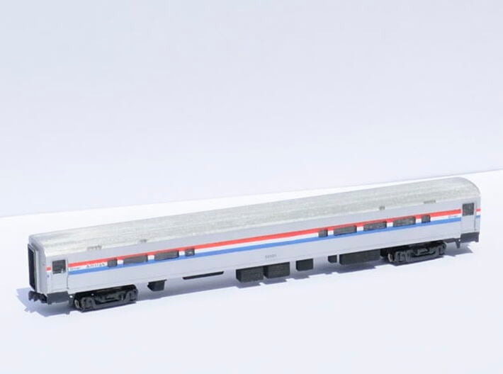 Amtrak Horizon Cafe V1 Doors 3d printed Painted in Phase 3 livery