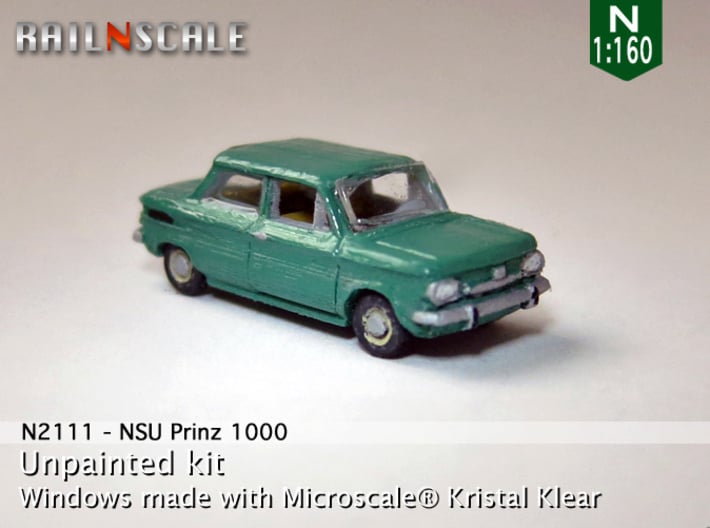 NSU Prinz 1000 (N 1:160) 3d printed