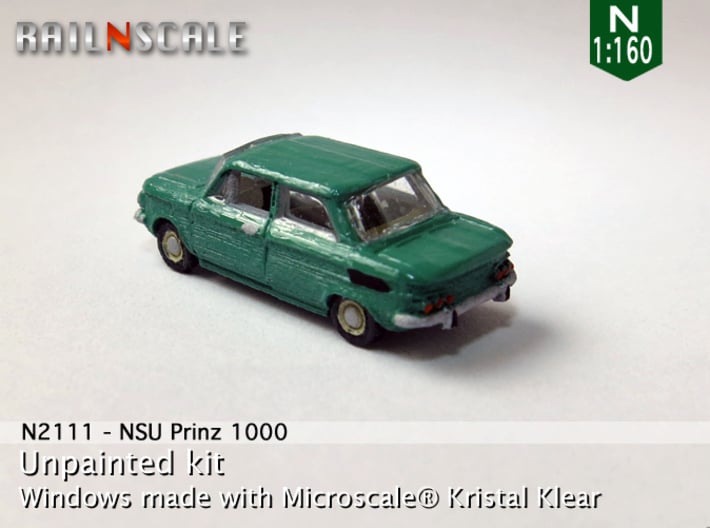 NSU Prinz 1000 (N 1:160) 3d printed 