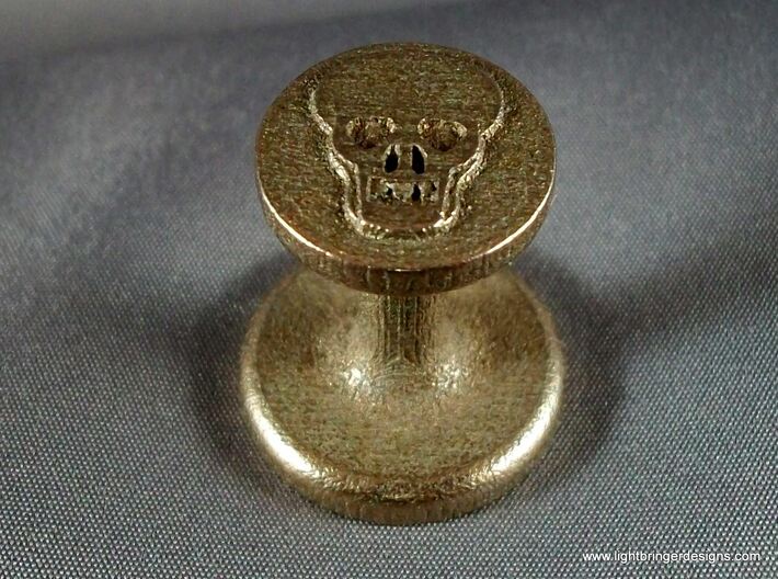 Skull Wax Seal 3d printed Skull wax seal alone - this is what Shapeways will send you.  