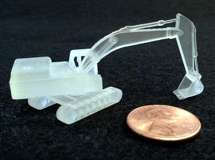Back Hoe poseable 3d printed