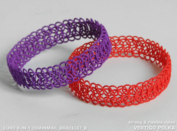 Euro 6-in-1 Chainmail Bracelet B 3d printed 