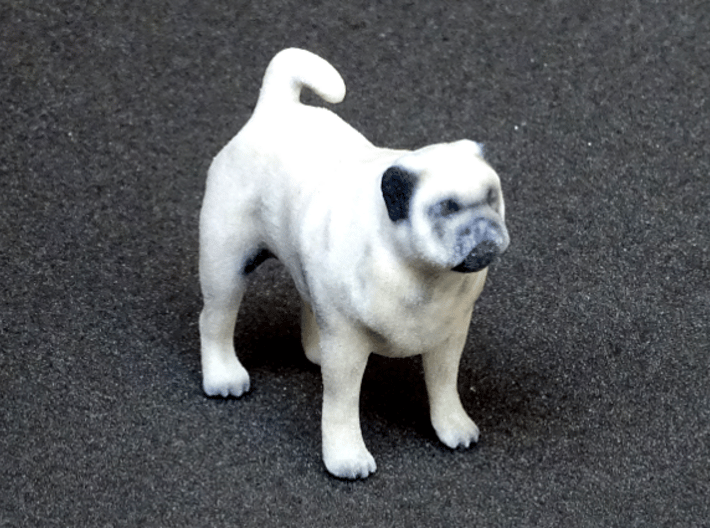 Standing Fawn Pug 3d printed 