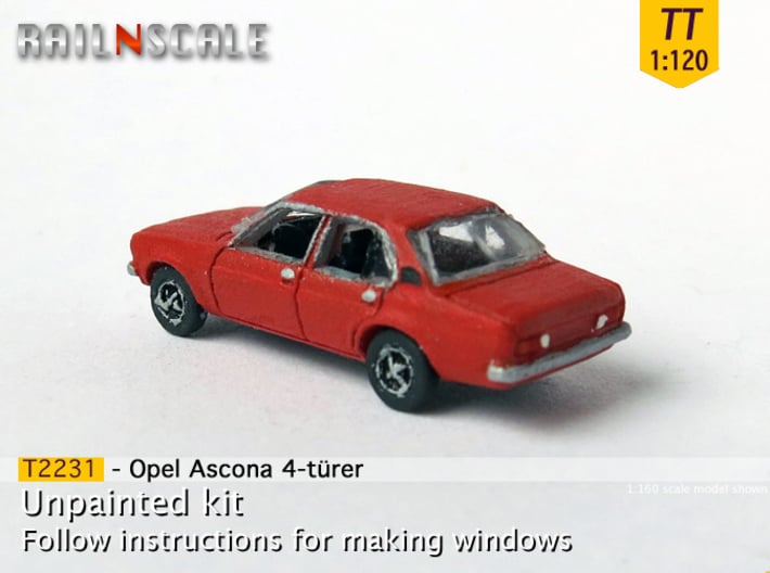 Opel Ascona 4-Türer (TT 1:120) 3d printed 