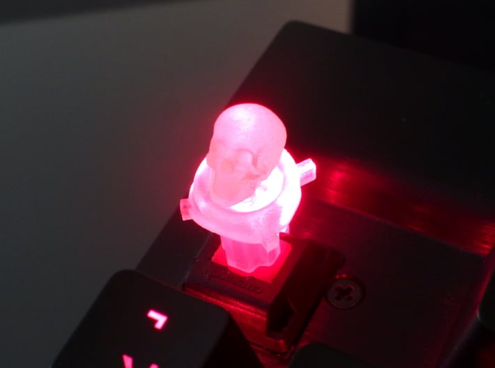 Astronaut/Diver Skull (For Cherry MX Keycap) 3d printed 