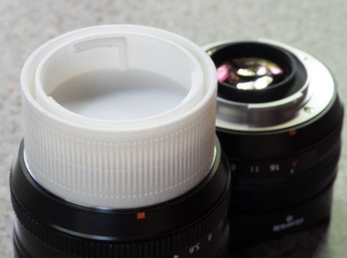 Fuji X mount double lens cap 3d printed 