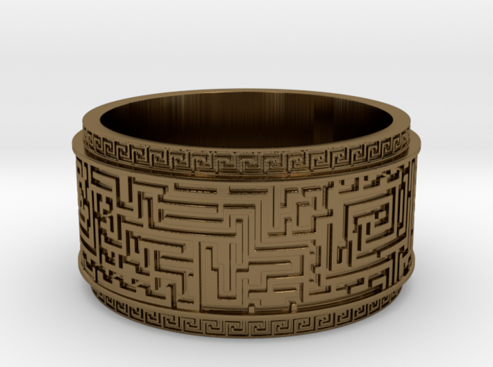 Ancient Maze ring 3d printed 