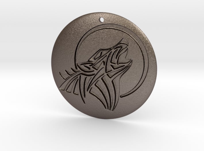 Houling Wolf Pendant 3d printed