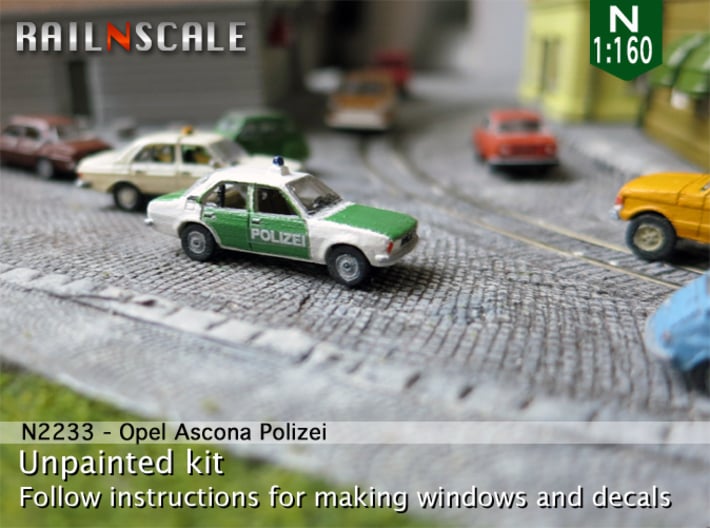 Opel Ascona Polizei (N 1:160) 3d printed 